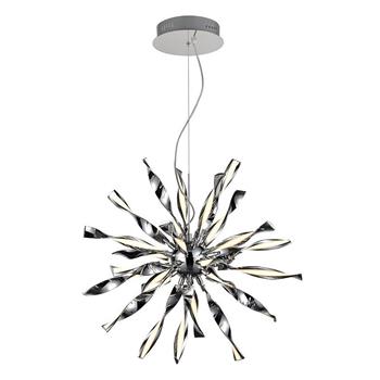 Supernova LED Chrome Twisted Ceiling Pendant Fitting PCH183