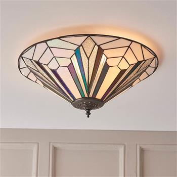 Astoria Multi Coloured Tiffany Ceiling Pendant 63935