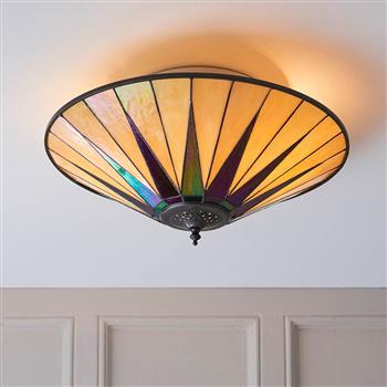 Dark Star Tiffany Large Flush 2 Light 70240