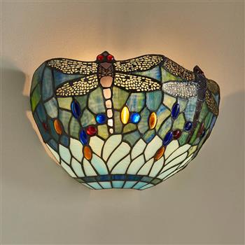 Dragonfly Blue Single Tiffany Wall Washer 64102