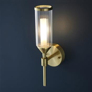 Satin Brass Single Wall light Aciphylla-LN15