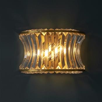 Warm Brass Plated And Glass Wall Light Alfie-25W