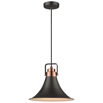 Anerley Matt Black/Copper Angled Ceiling Pendant ANER028MB1PEND