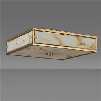 Adams Large Square IP44 Bathroom Flush Light