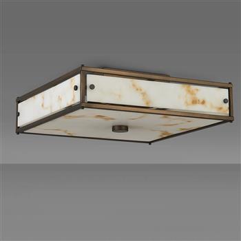 Adams Large Square IP44 Bathroom Flush Light