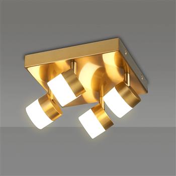 Affron Brass And Opal White LED IP44 Bathroom Spotlight 368941