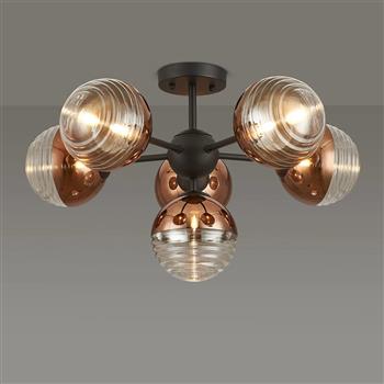 Baker 6 Light Semi-Flush Fitting