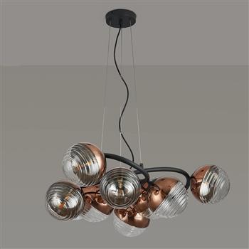Baker 9 Light Twisted Pendant
