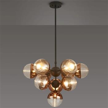 Baker Ten-Light Multi-Arm Ceiling Pendant