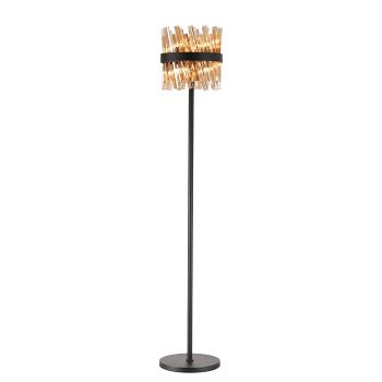 Boise Floor Lamp With Amber Glass