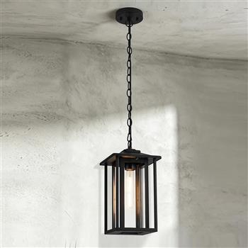 Dawn Satin Black IP54 Outdoor Pendant 369633