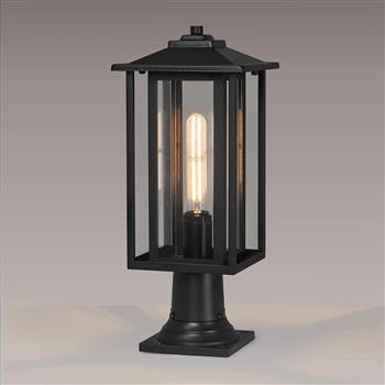 Dawn Satin Black IP54 Outdoor Post Lamp 369634
