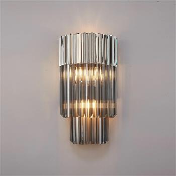 Kilgore 3 Light Pleated Frame And Glass Rods Wall Light 