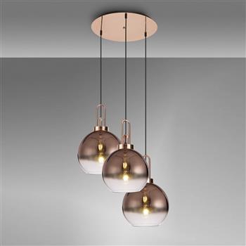 Yeadon Fade Globe Glass Triple Pendant Fitting 