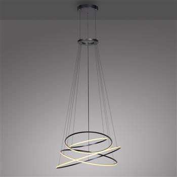 E-Flying Rings Grey Rise and Fall CCT LED Pendant 2566-15