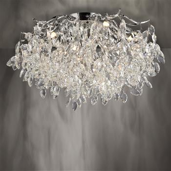 Ricicle 10-Light Crystal and Chrome Ceiling Fitting 6053-17