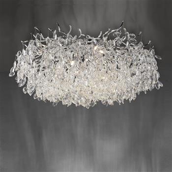 Ricicle Crystal and Chrome 13-Light Ceiling Fitting 6054-17