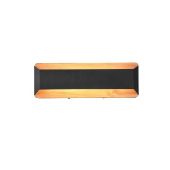 Arino LED Matt Black Rectangular Wall Light 224819132