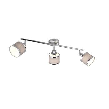 Arosa Polished Chrome And Grey Three Light Ceiling Spot 812100306