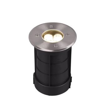 Belaja IP65 Matt Nickel LED Round Walk Over Decking Recessed Light 821660107