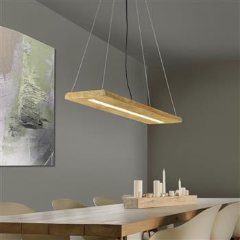 Brad LED Natural Wood Ceiling Pendant 323710130