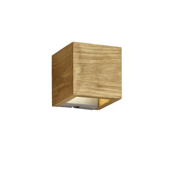 Brad LED Square Natural Wood Wall Light 223710130