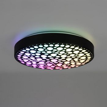 Chizu Large Matt Black RGB Flush Ceiling Fitting R67161132