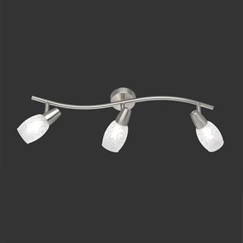 Colmar Matt Nickel & Satinated Glass Triple Spotlight R80023007