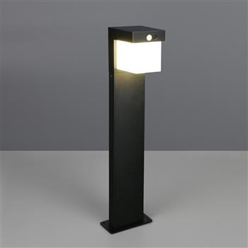 Colombo IP44 LED Hybrid Solar Black Outdoor 500mm Post Lamp R53286132