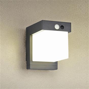 Colombo IP44 LED Hybrid Solar Black Outdoor Wall Light R23286132