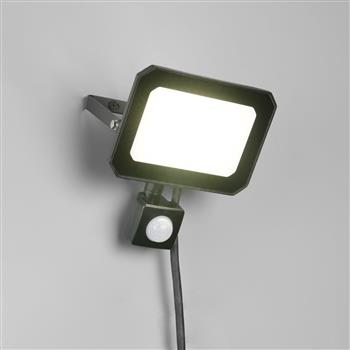 Funchal IP44 PIR 145mm Black Outdoor LED Floodlight R23349232