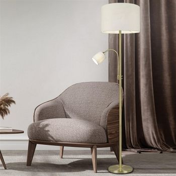 Hotel Nickel Mother and Child Floor Lamps