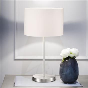 Hotel Large White Shade Table Lamp 511100101