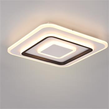 Jora LED Matt White And Black Square CCT Dimmable Fitting R64293131