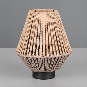 Lira Paper Yarn Brown And Black Rechargeable LED Touch Lamp R55991126