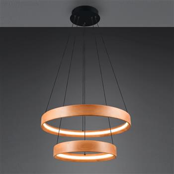 Lynwood Double Wood Finish LED Pendant 355039130
