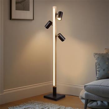 Marley Wood and Metal Dual-Use LED Floor Lamp