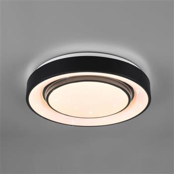 Mona Matt Black And White LED Ceiling Fitting R65041032