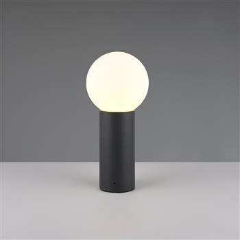 Mures IP44 Small Anthracite And Opal Glass Outdoor Post Light 569860142