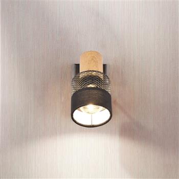 Nandini Black And Wood Single Spotlight 811700132