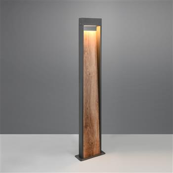 Salmon IP44 Outdoor LED 1000mm Imitation Wood Post 446960135