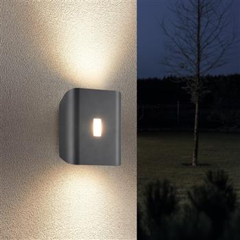 Santerno IP54 LED Outdoor Anthracite Wall Light 246660342