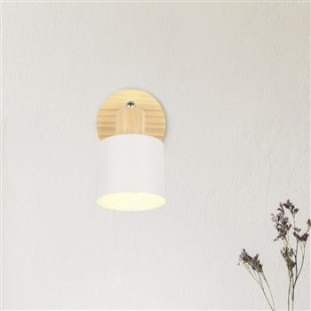 Shanti Warm Grey and Wood Wall Or Ceiling Spotlight 862700176
