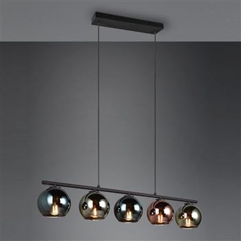 Sheldon Multicoloured 5 Light Linear Pendant Fitting R31305017