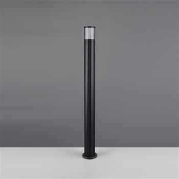 Volga IP54 Anthracite Tall Ribbed Outdoor Post Light 469460142