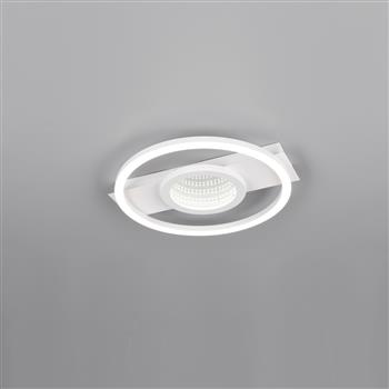 Wheeler LED Matt White And Opal Diffuser Round Flush Fitting