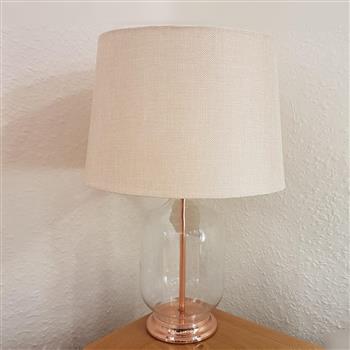 Gordon Stylish Clear Glass/Copper Table Lamp GORDON