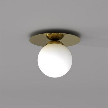Plato Small Gold Finish Single Ceiling Light MLP7967