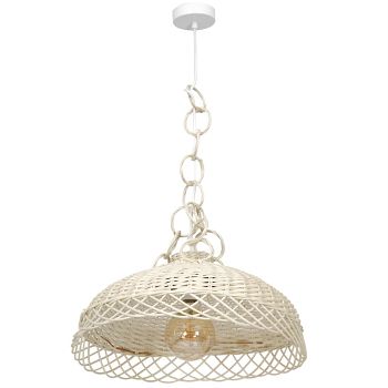 Vimini Wide Domed Wicker Pendants