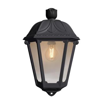 Esau Black Resin IP55 Half Lantern Wall Light ESAU